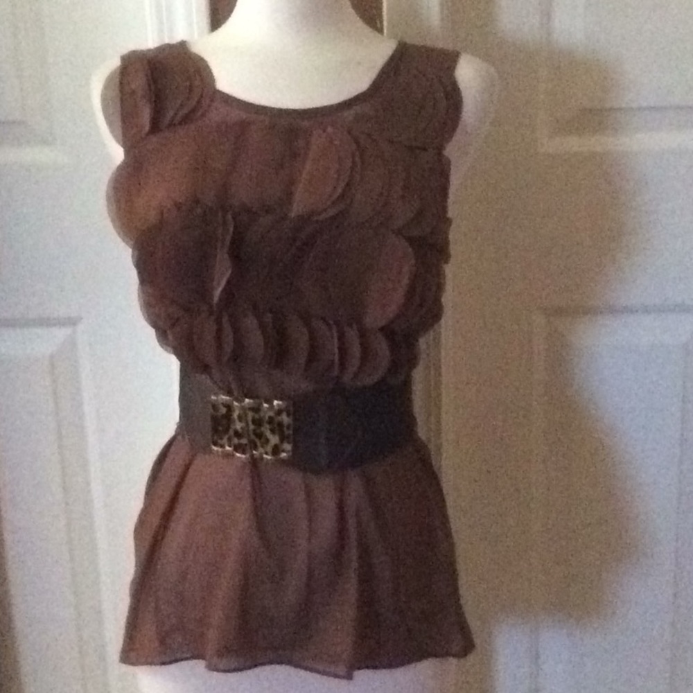 Marineblu Blouse with Belt